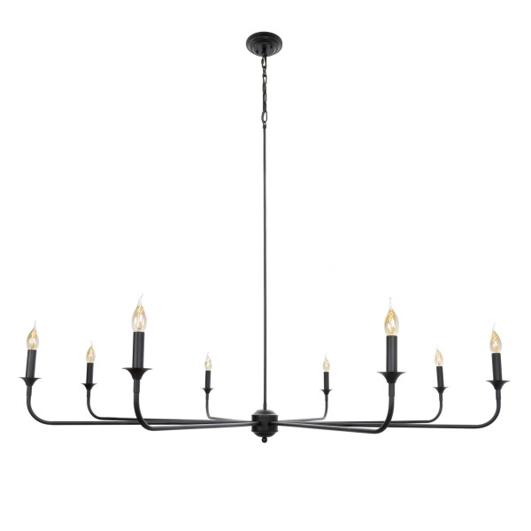 Duży Efektowny Żyrandol Diborah Czarny Śr. 150cm