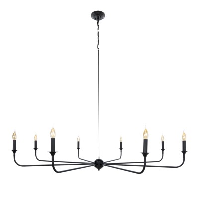 Duży Efektowny Żyrandol Diborah Czarny Śr. 150cm 7