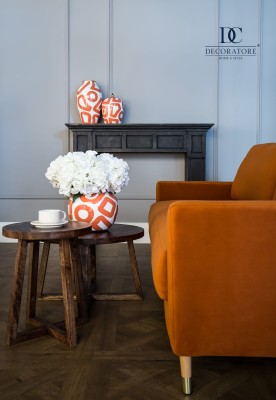 Klasyczna 2,5 Osobowa Sofa Elixir 180x90x88cm Ceglasty Matowy Welur Dream Velvet - Wyprzedaż Ekspozycji 2