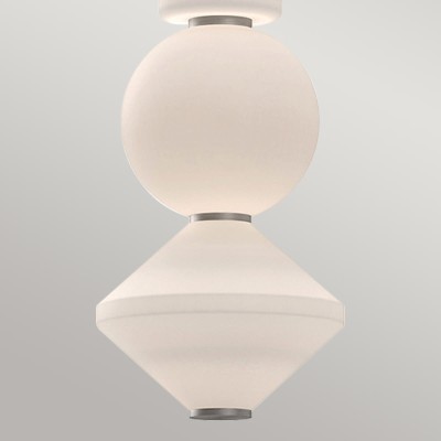 Stylowa Lampa Wisząca LED Bijou Nikiel 3