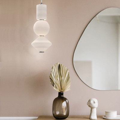 Stylowa Lampa Wisząca LED Bijou Nikiel 6