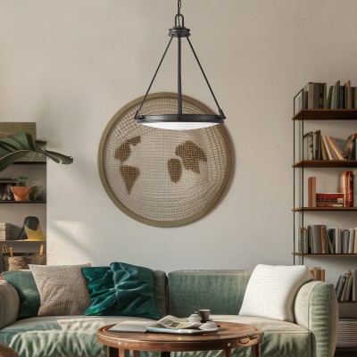 Nowoczesna Lampa Wisząca Collier Zgaszona Czerń 7