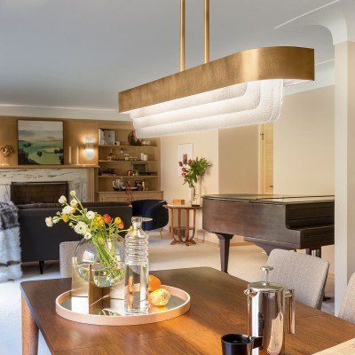 Nowoczesna Lampa Led Serene Naturalny Mosiądz 6