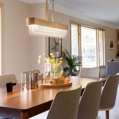 Nowoczesna Lampa Led Serene Naturalny Mosiądz 8