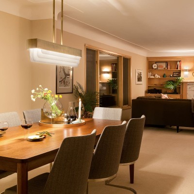 Nowoczesna Lampa Led Serene Naturalny Mosiądz 9