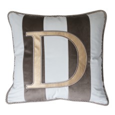 Poduszka Haftowana Dekoracyjna Pasy Monogram