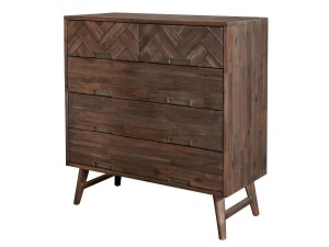 Komoda Boho Ashton 5 Ciemny Brąz 100cm