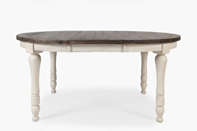 Rustykalny Stół Rozkładany Avola Biel antyczna, blat brązowy 122-167cm 2