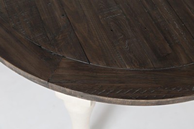 Rustykalny Stół Rozkładany Avola Biel antyczna, blat brązowy 122-167cm 7