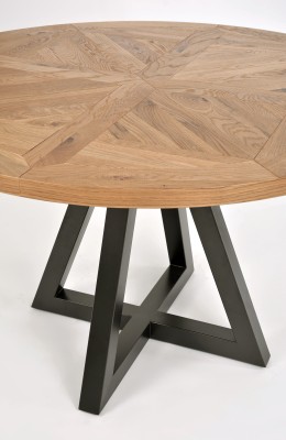 Industrialny Stół Indus Naturalny Dąb, Ciemny Grafit 125cm 6