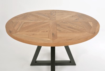 Industrialny Stół Indus Naturalny Dąb, Ciemny Grafit 125cm 9