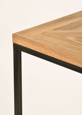 Industrialna Konsola Indus Naturalny Dąb, Ciemny Grafit 116cm 11