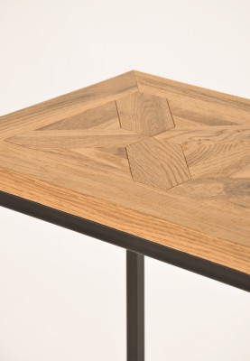 Industrialna Konsola Indus Naturalny Dąb, Ciemny Grafit 116cm 12