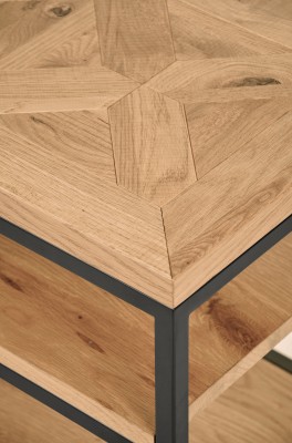 Industrialny Stolik RTV Indus Naturalny Dąb, Ciemny Grafit 116cm 11