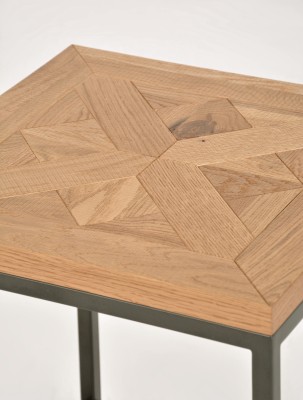 Industrialny Stolik Indus Naturalny Dąb, Ciemny Grafit 45cm 8
