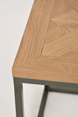 Industrialny Stolik Indus Naturalny Dąb, Ciemny Grafit 45cm 9