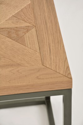 Industrialny Stolik Indus Naturalny Dąb, Ciemny Grafit 45cm 11