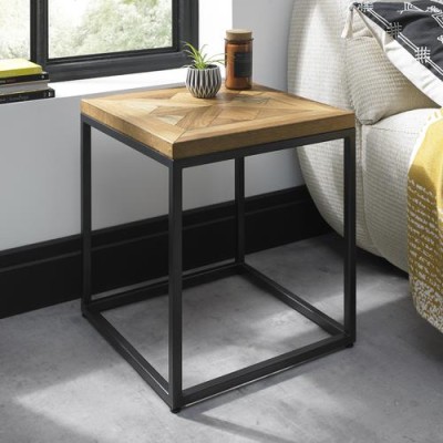 Industrialny Stolik Indus Naturalny Dąb, Ciemny Grafit 45cm 13