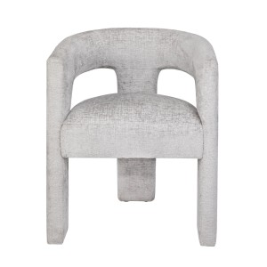 Krzesło Tapicerowane Leith Srebrnoszare 62cm