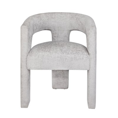 Krzesło Tapicerowane Leith Srebrnoszare 62cm