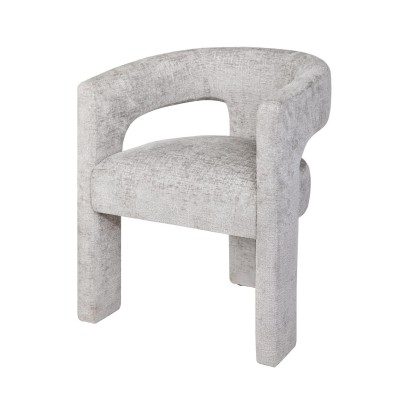 Krzesło Tapicerowane Leith Srebrnoszare 62cm 3