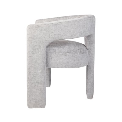 Krzesło Tapicerowane Leith Srebrnoszare 62cm 4