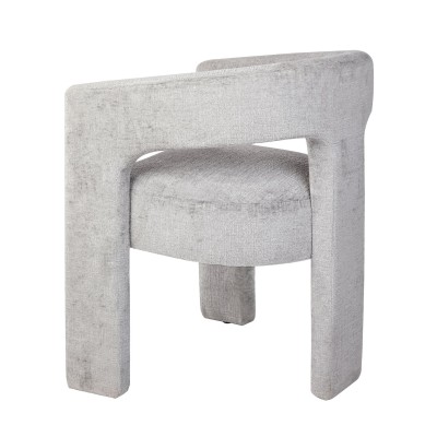 Krzesło Tapicerowane Leith Srebrnoszare 62cm 5