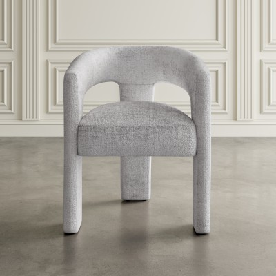 Krzesło Tapicerowane Leith Srebrnoszare 62cm 8