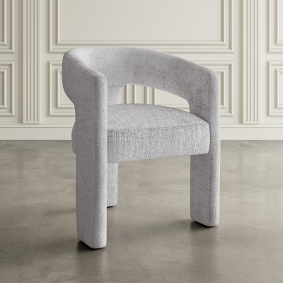 Krzesło Tapicerowane Leith Srebrnoszare 62cm 9
