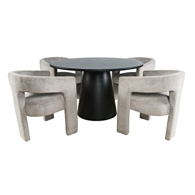 Krzesło Tapicerowane Leith Srebrnoszare 62cm 14