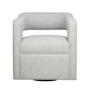 Fotel Obrotowy Tapicerowany Leith Jasnoszary 74cm