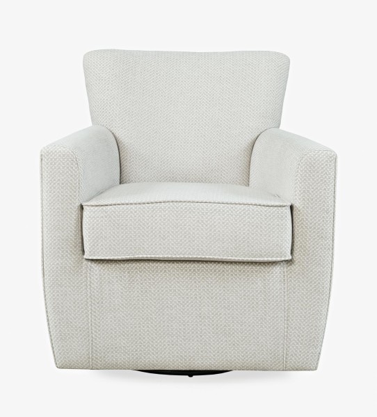 Klasyczny Fotel Obrotowy Tapicerowany Leith Jasnoszary 83cm