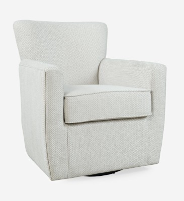 Klasyczny Fotel Obrotowy Tapicerowany Leith Jasnoszary 83cm 3