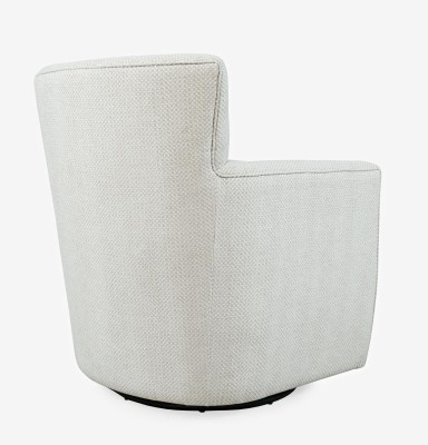 Klasyczny Fotel Obrotowy Tapicerowany Leith Jasnoszary 83cm 5