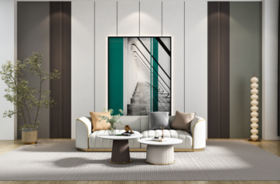 Loftowy Stolik Kawowy Modig Biały Ecru, Złoty 80cm 13