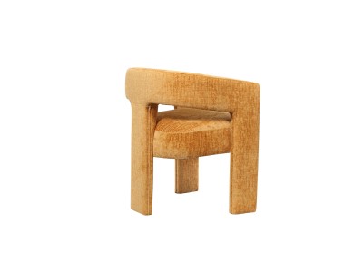Loftowe Krzesło Tapicerowane Leith Złoty Pomarańczowe 62cm 5
