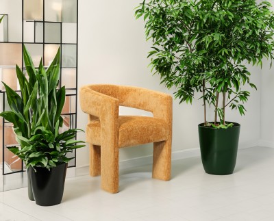 Loftowe Krzesło Tapicerowane Leith Złoty Pomarańczowe 62cm 7