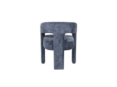 Nowoczesne Krzesło Tapicerowane Leith Granatowe 62cm 6