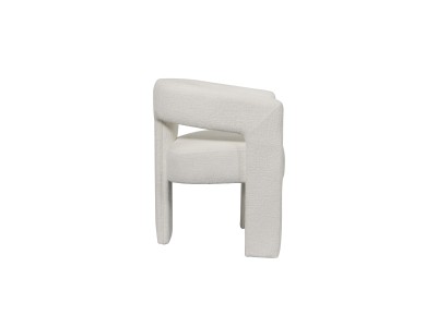 Nowoczesne Krzesło Tapicerowane Leith Białe 62cm 4