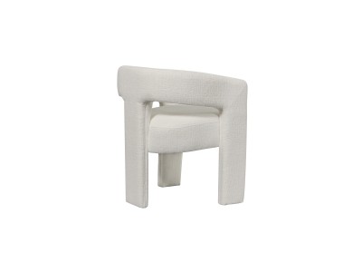 Nowoczesne Krzesło Tapicerowane Leith Białe 62cm 5