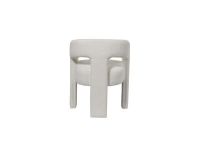 Nowoczesne Krzesło Tapicerowane Leith Białe 62cm 6