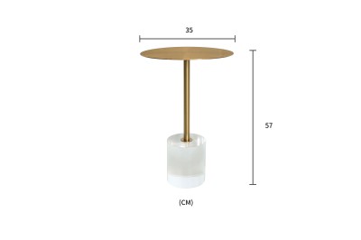 Minimalistyczny Stolik Modig Złoty 35cm 9