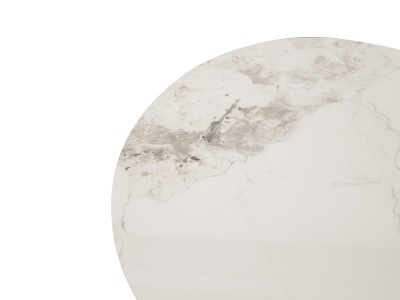 Nowoczesny Zestaw Stolików Kawowych Modig Złoty, Blat Imitacja Marmuru 80/50cm 9