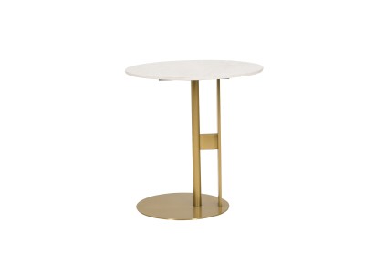 Nowoczesny Zestaw Stolików Kawowych Modig Złoty, Blat Imitacja Marmuru 80/50cm 14