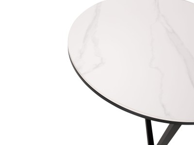 Nowoczesny Zestaw Stolików Kawowych Modig Czarne Nogi, Biały Blat, Czarny Blat 80/60cm 11