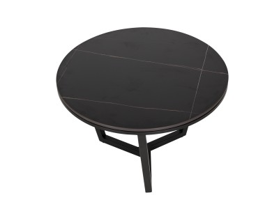 Nowoczesny Zestaw Stolików Kawowych Modig Czarne Nogi, Biały Blat, Czarny Blat 80/60cm 13