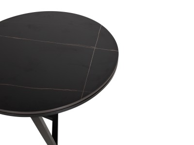 Nowoczesny Zestaw Stolików Kawowych Modig Czarne Nogi, Biały Blat, Czarny Blat 80/60cm 15