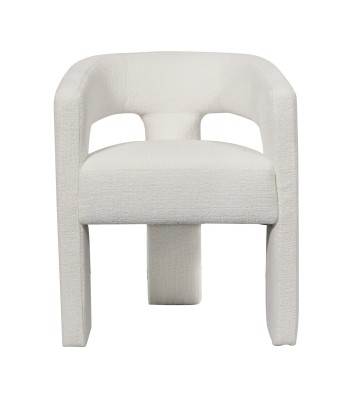 Nowoczesne Krzesło Tapicerowane Leith Białe 62cm