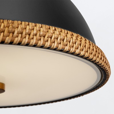 Lampa Wisząca Doral Matowa Czerń, Vintage Mosiądz 4