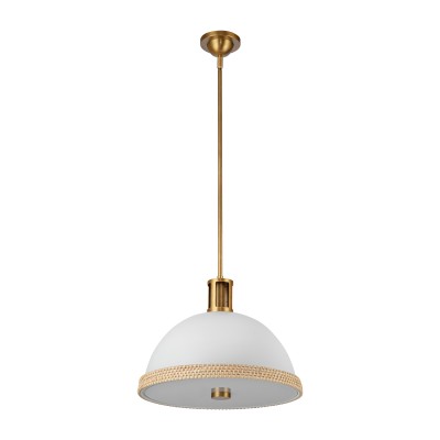 Lampa Wisząca Doral Matowa Biel, Vintage Mosiądz 8